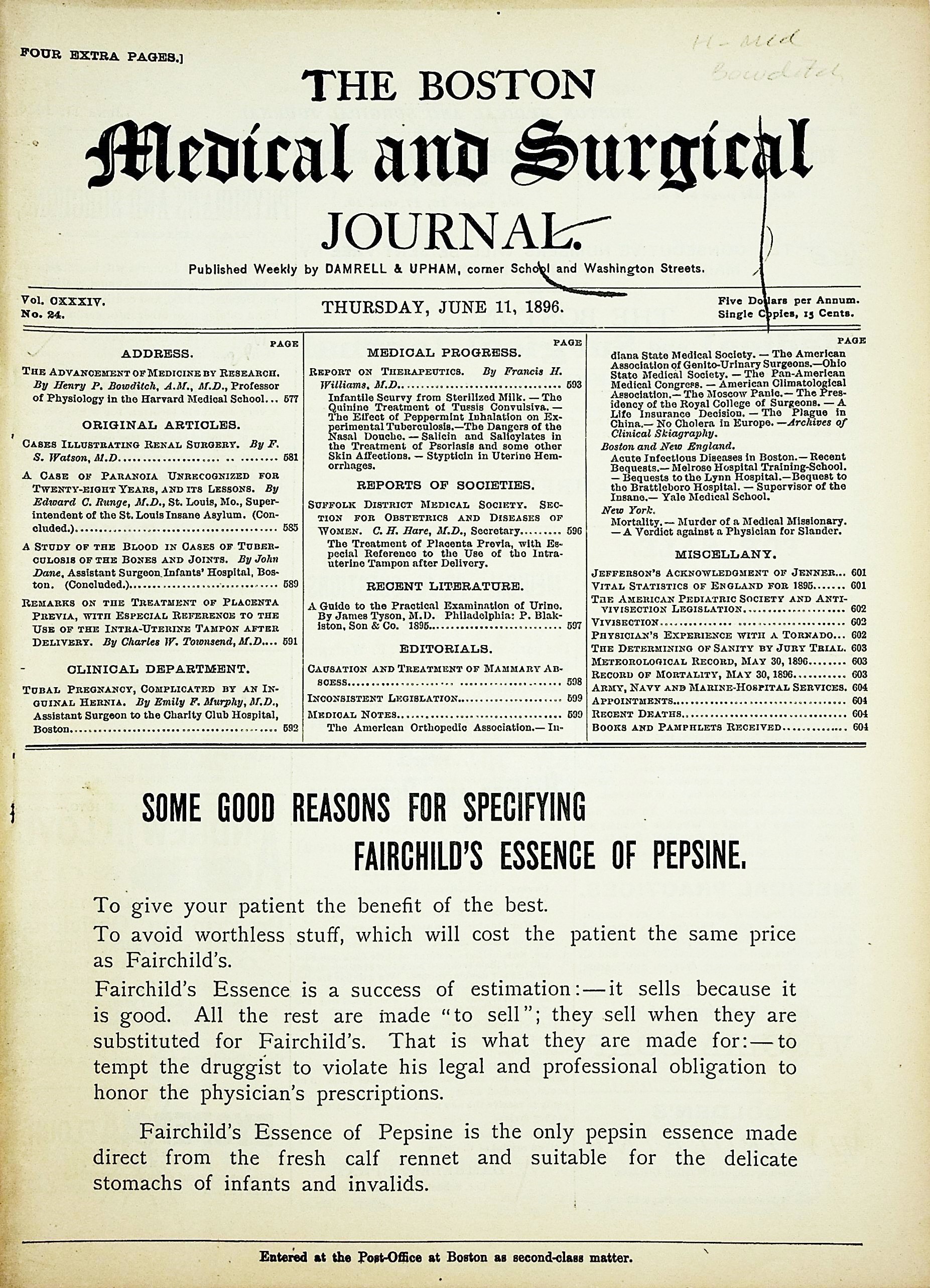 Image for The advancement of medicine by research