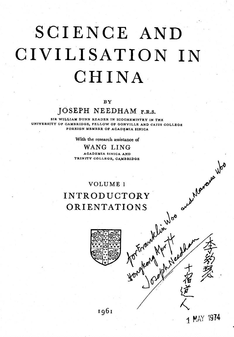 Image for Science and Civilisation in China Vols I-III and IV (parts 1 and 2)