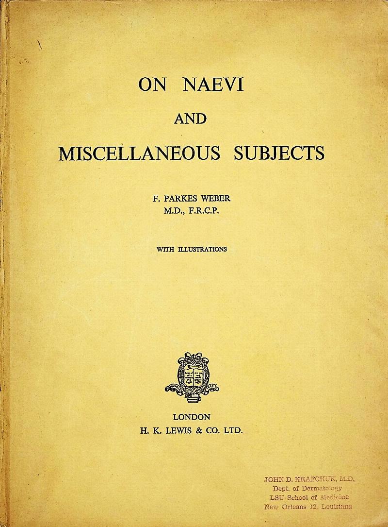 Image for On Naevi and Miscellaneous Subjects