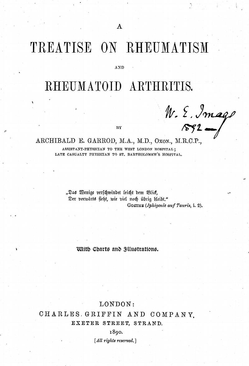 Image for A Treatise on Rheumatism and Rheumatoid Arthritis