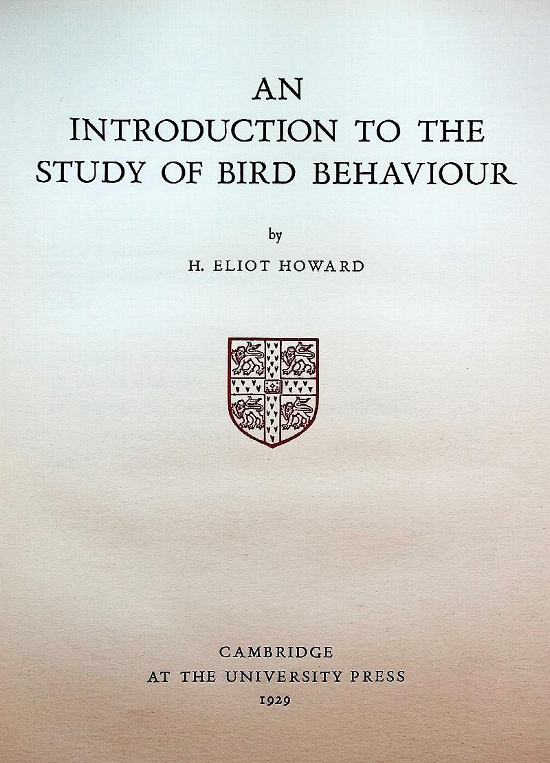 An Introduction to Bird Behaviour