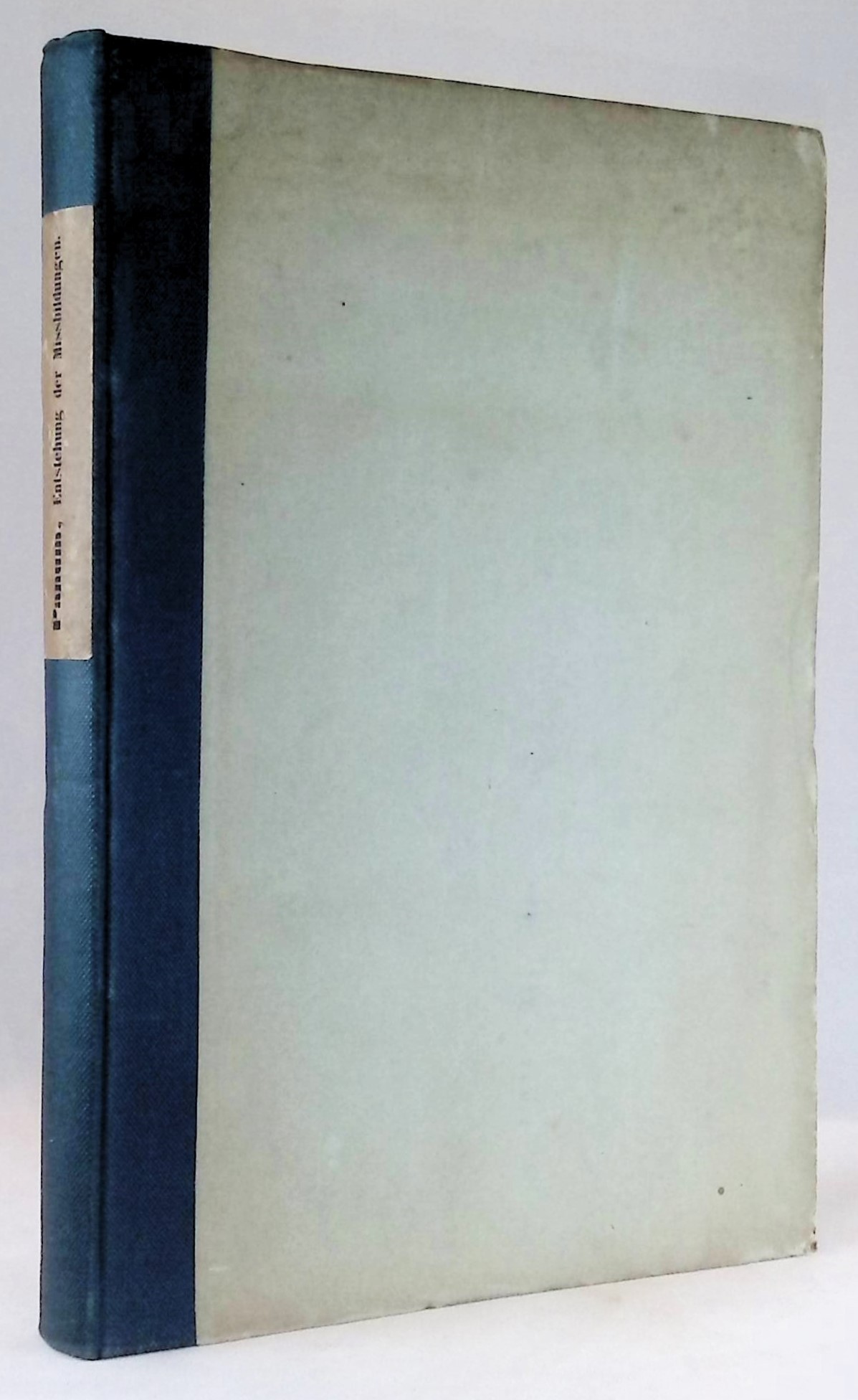 Untersuchungen ber die Entstehung der Missbildungen zunchst in den Eiern der Vgel. [Investigations on the early development of malformations in the eggs of birds]
