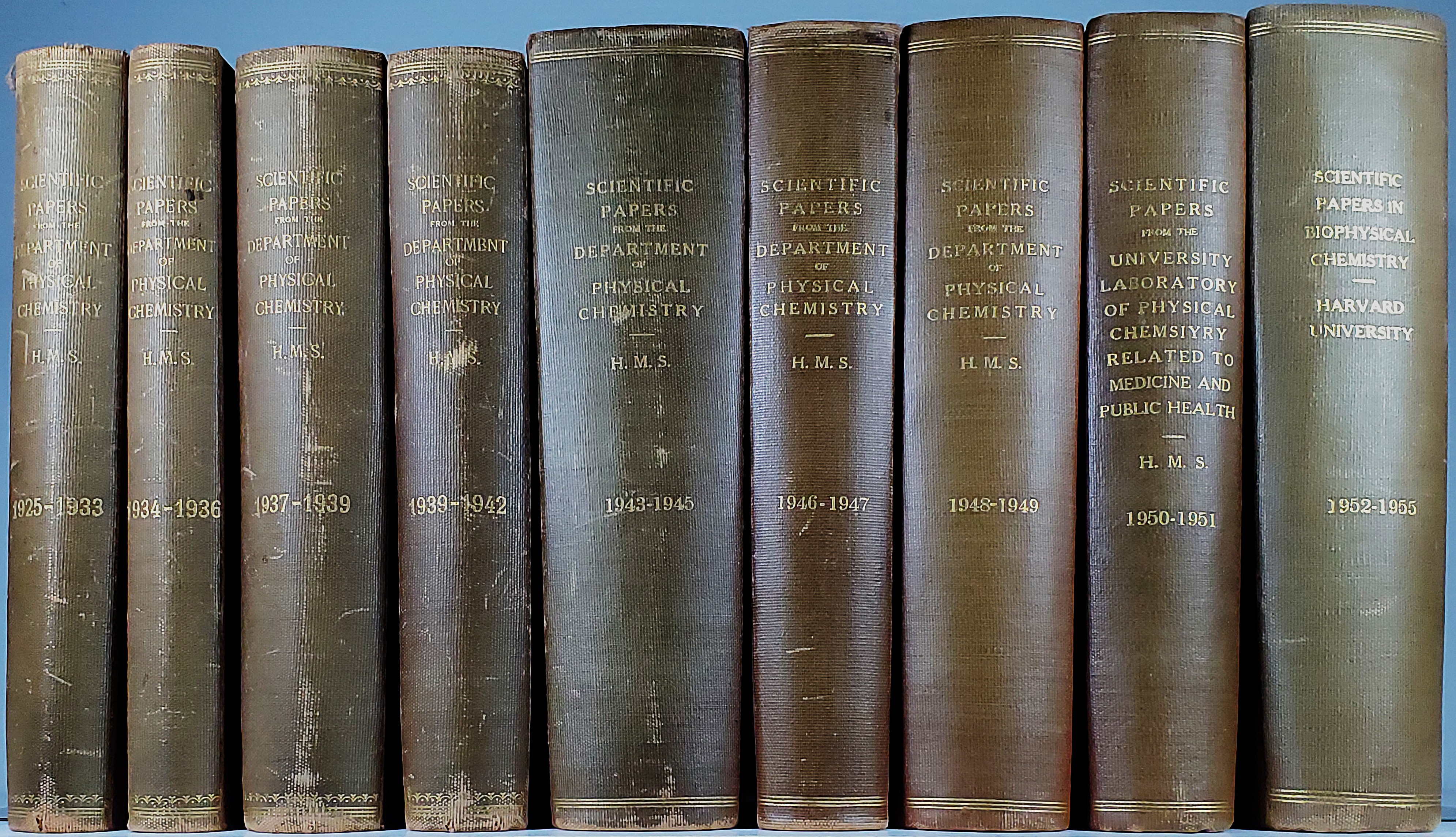 Scientific Papers from the Department of Physical Chemistry, Harvard Medical School, 1925-1933