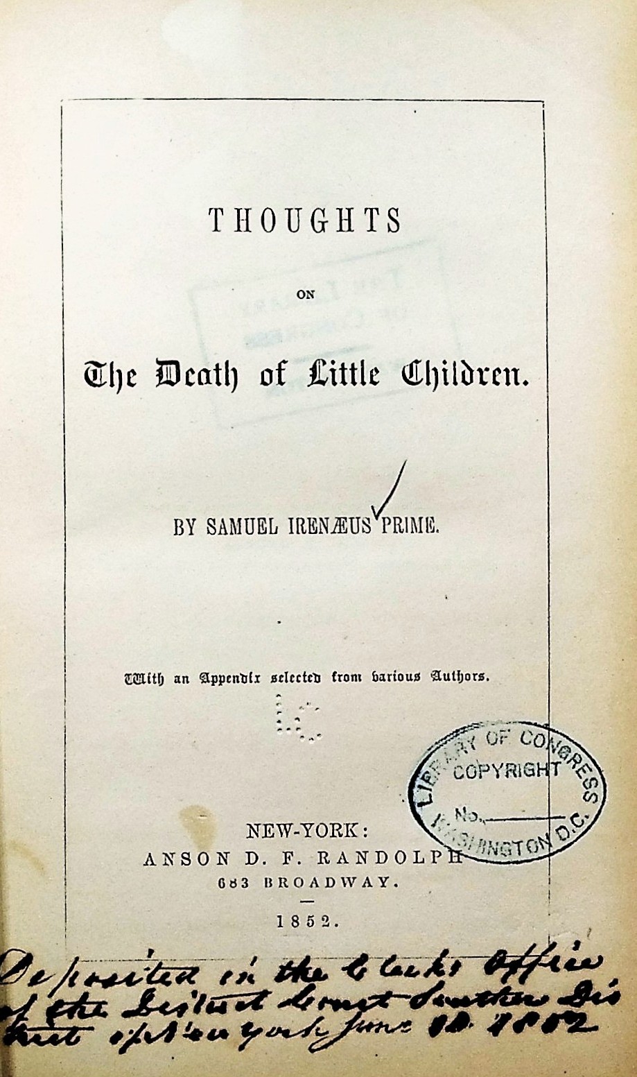 Thoughts on the Death of Little Children