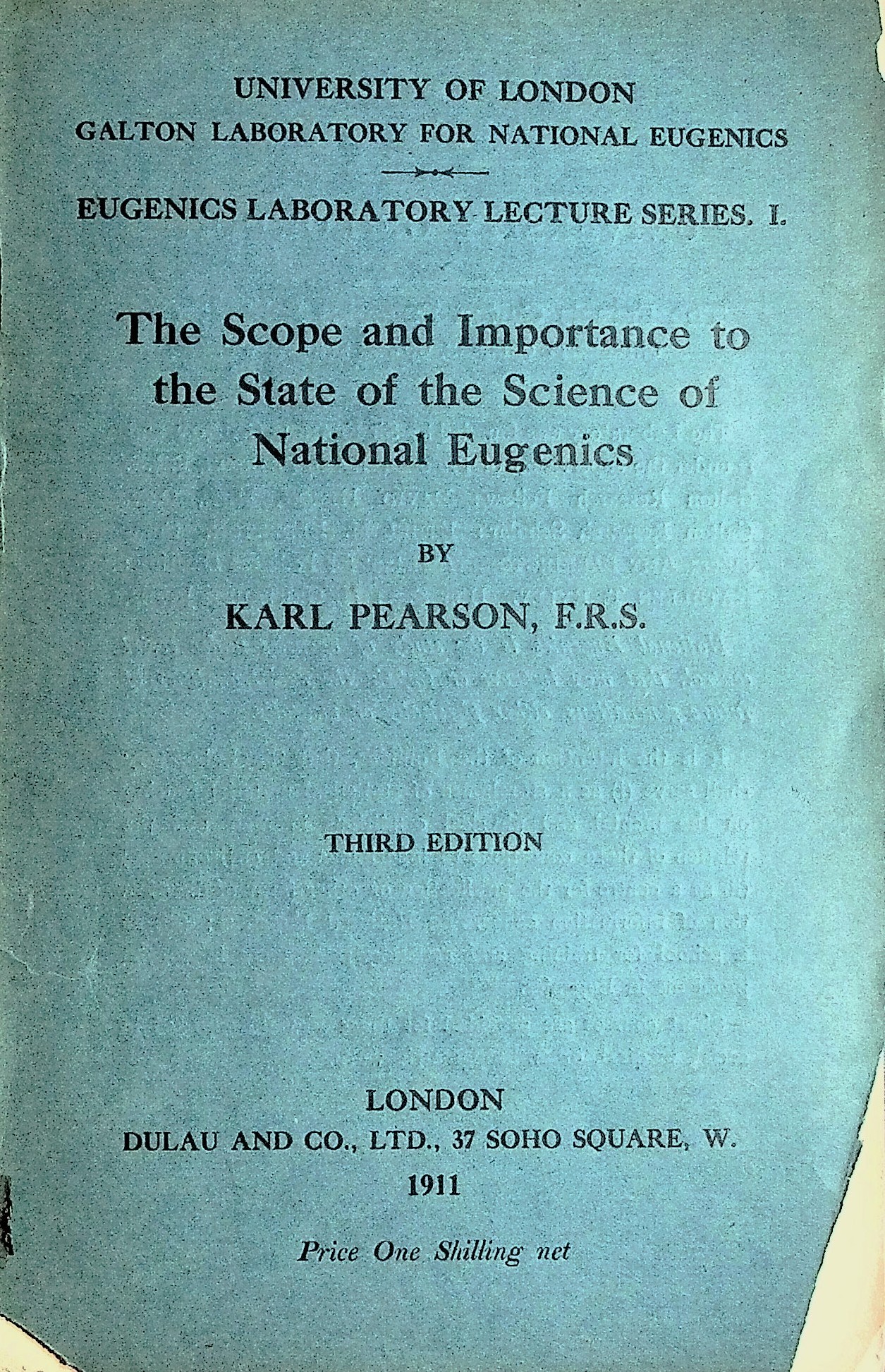 The Scope and Importance to the State of the Science of National Eugenics