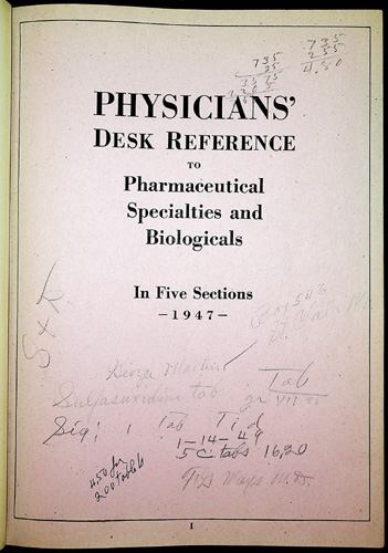 Physicians Desk Reference To Pharmaceutical Specialties And