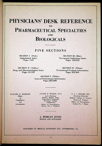 Physicians Desk Reference To Pharmaceutical Specialties And